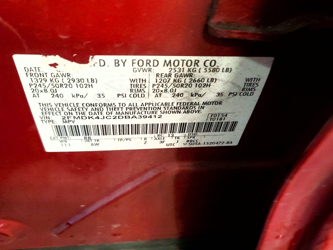 2013 FORD EDGE