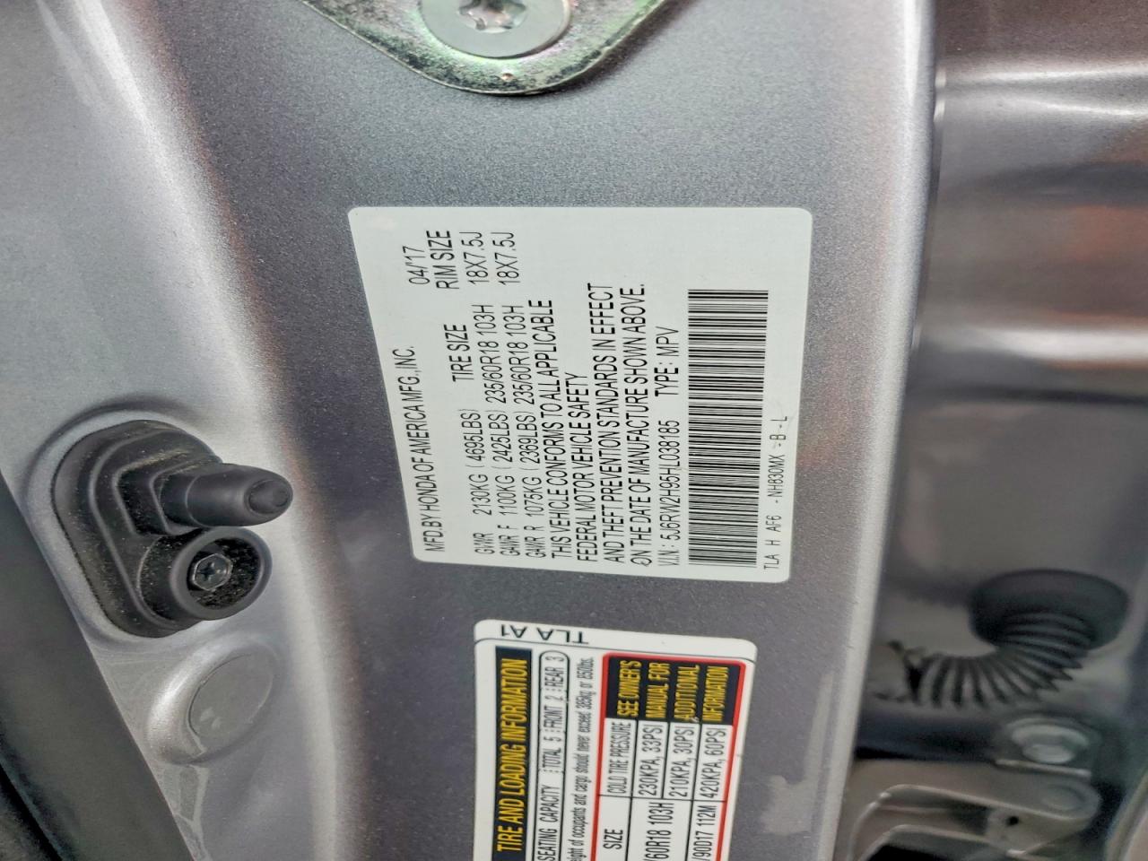 2017 HONDA CRV