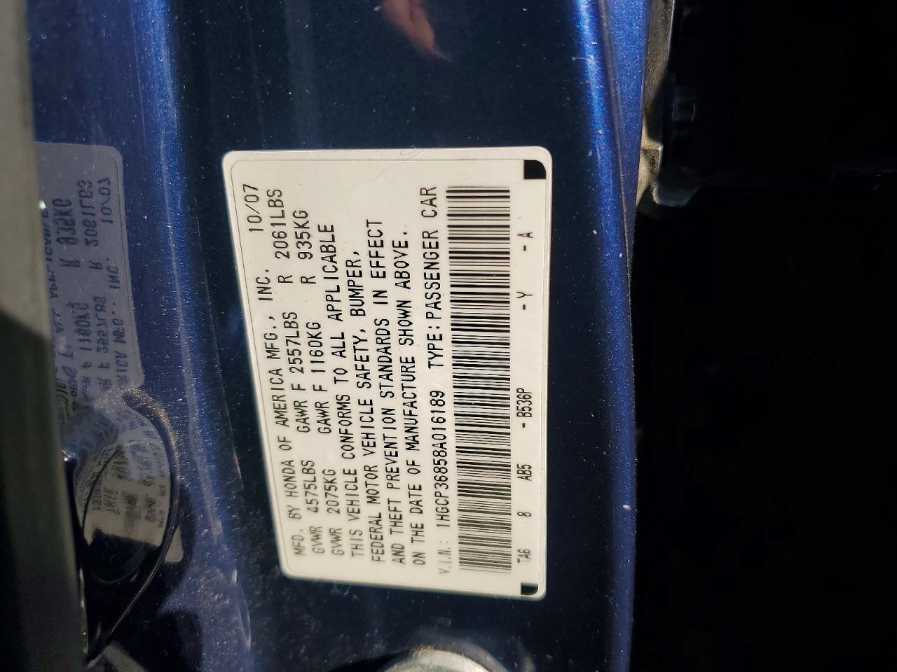 2008 HONDA ACCORD