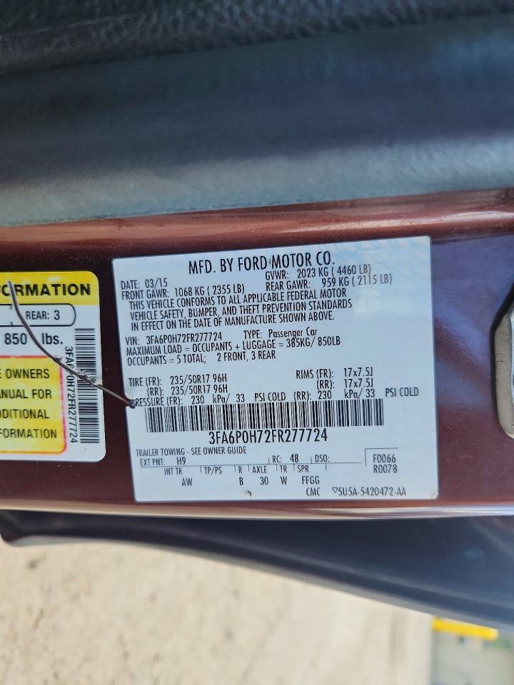2015 FORD FUSION