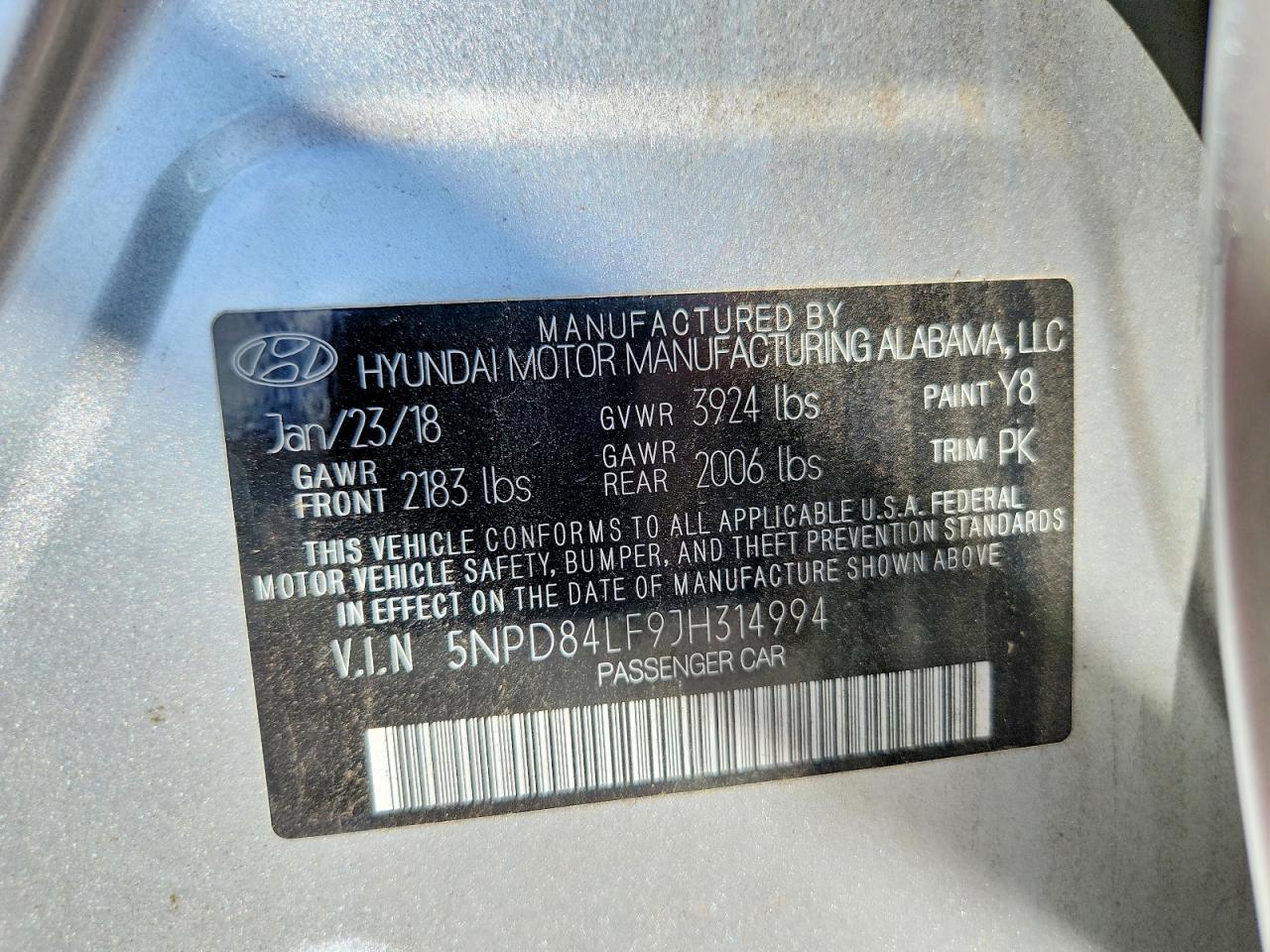 2018 HYUNDAI ELANTRA
