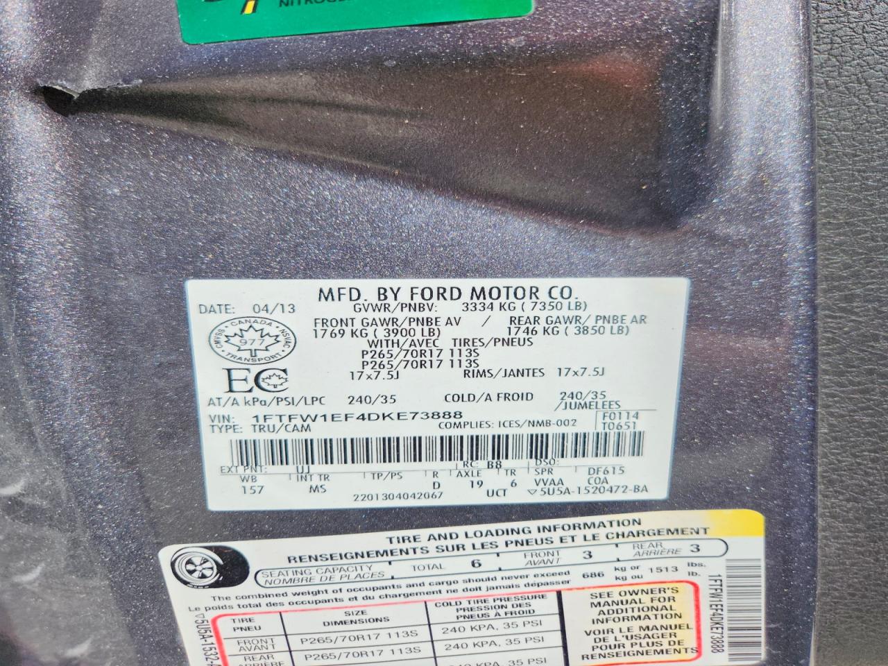 2013 FORD F150