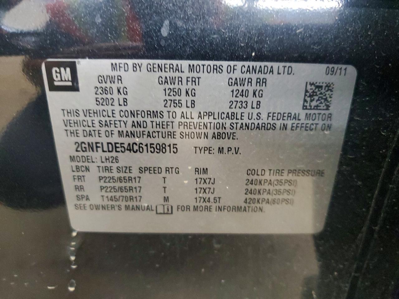 2012 CHEVROLET EQUINOX