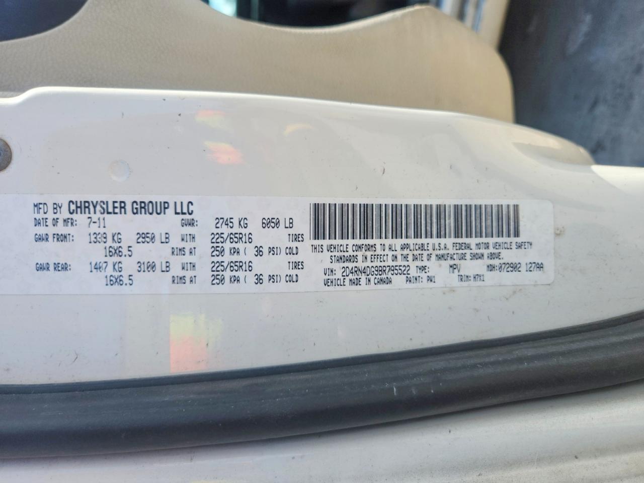 2011 DODGE CARAVAN