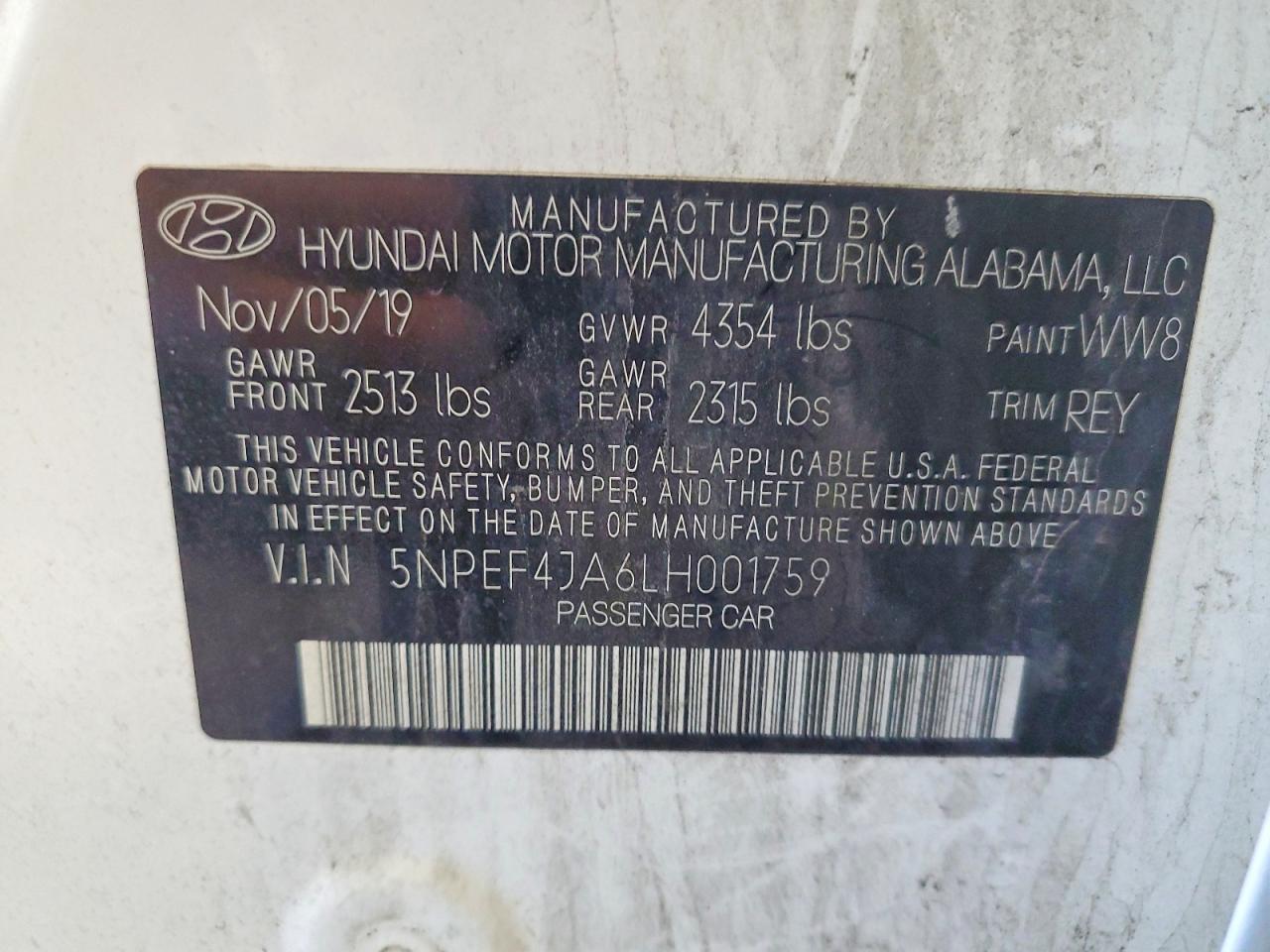 2020 HYUNDAI SONATA