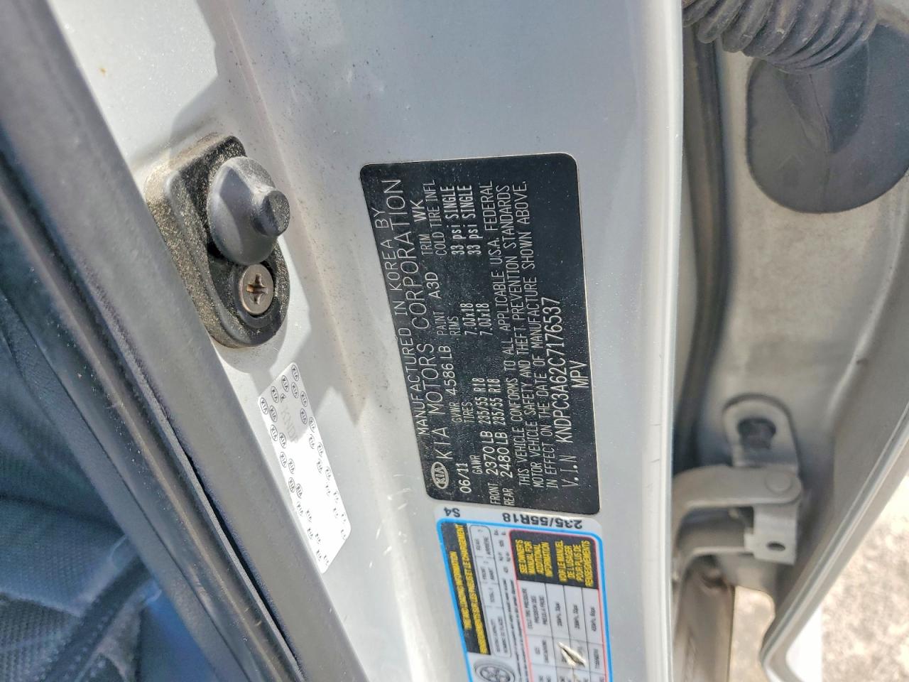 2012 KIA SPORTAGE