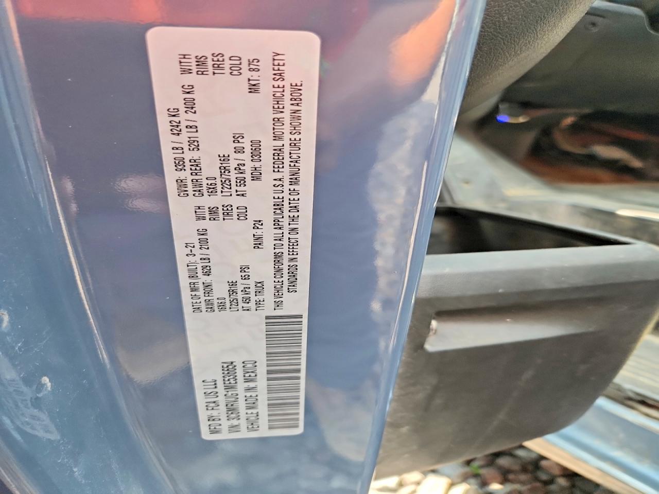 2021 RAM PROMASTER
