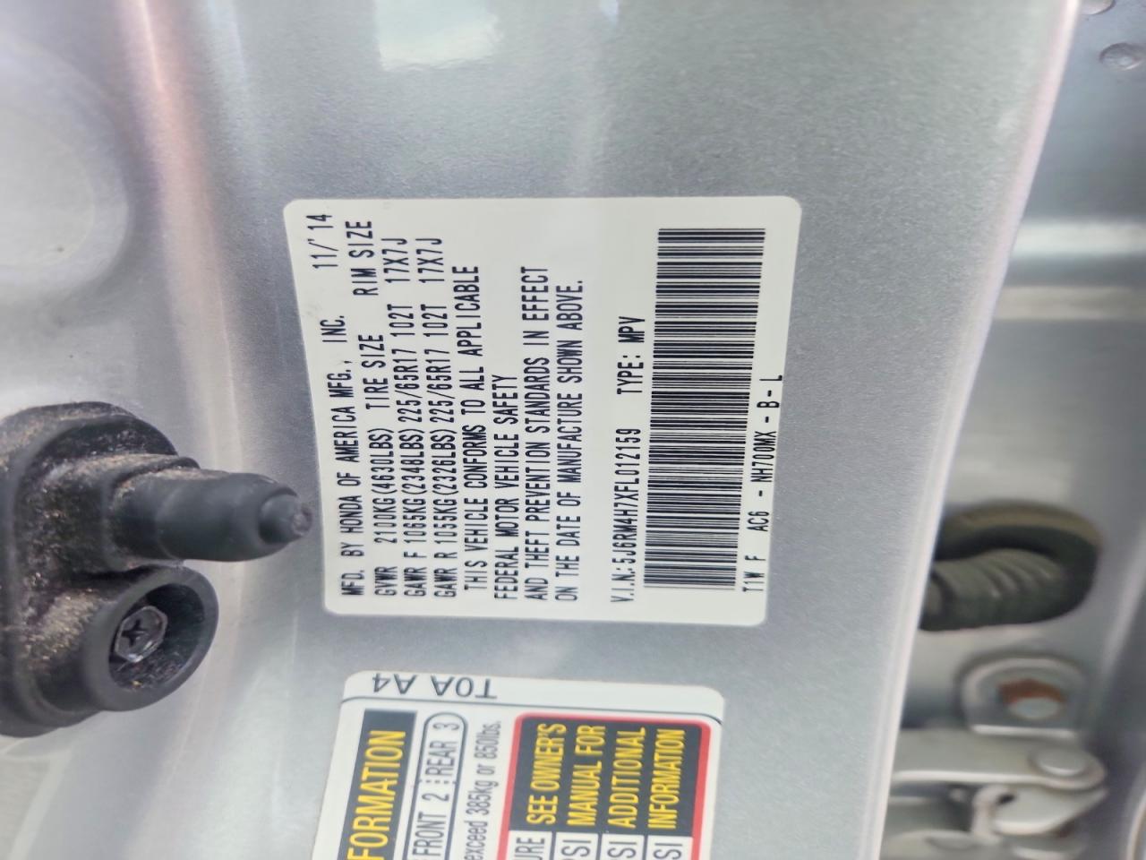 2015 HONDA CRV
