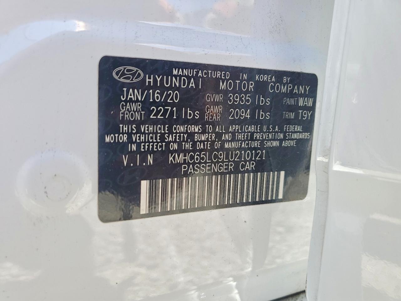 2020 HYUNDAI IONIQ