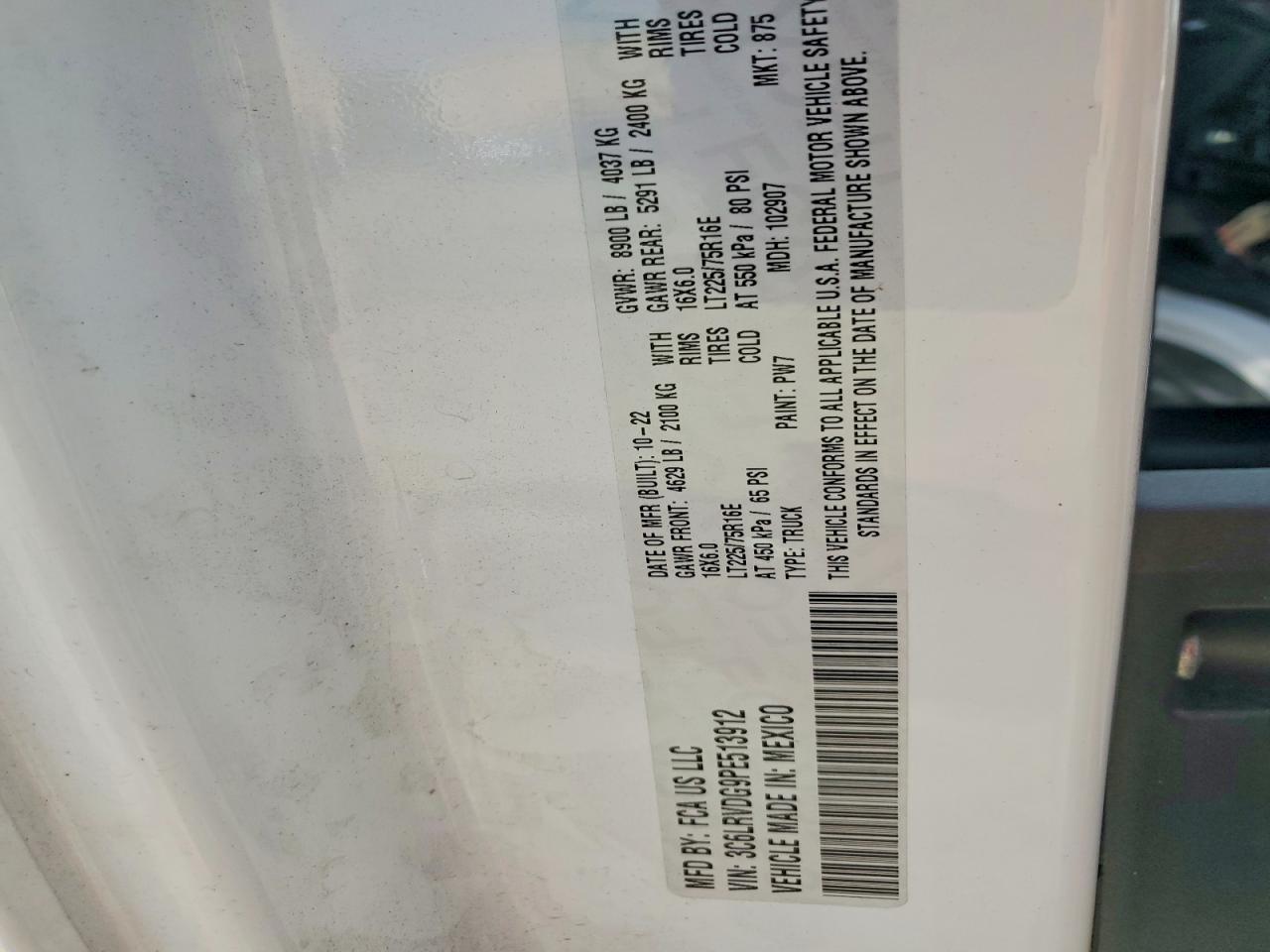 2023 RAM PROMASTER