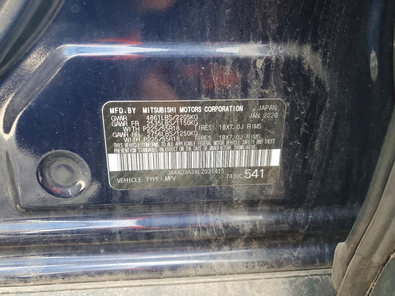 2020 MITSUBISHI OUTLANDER