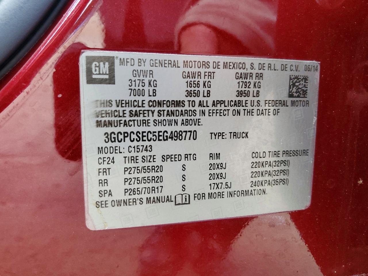 2014 CHEVROLET SILVERADO