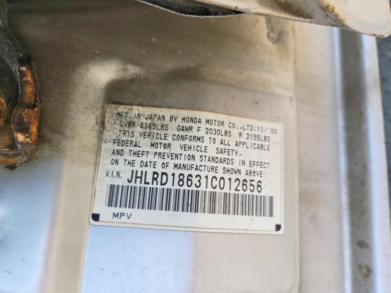 2001 HONDA CRV