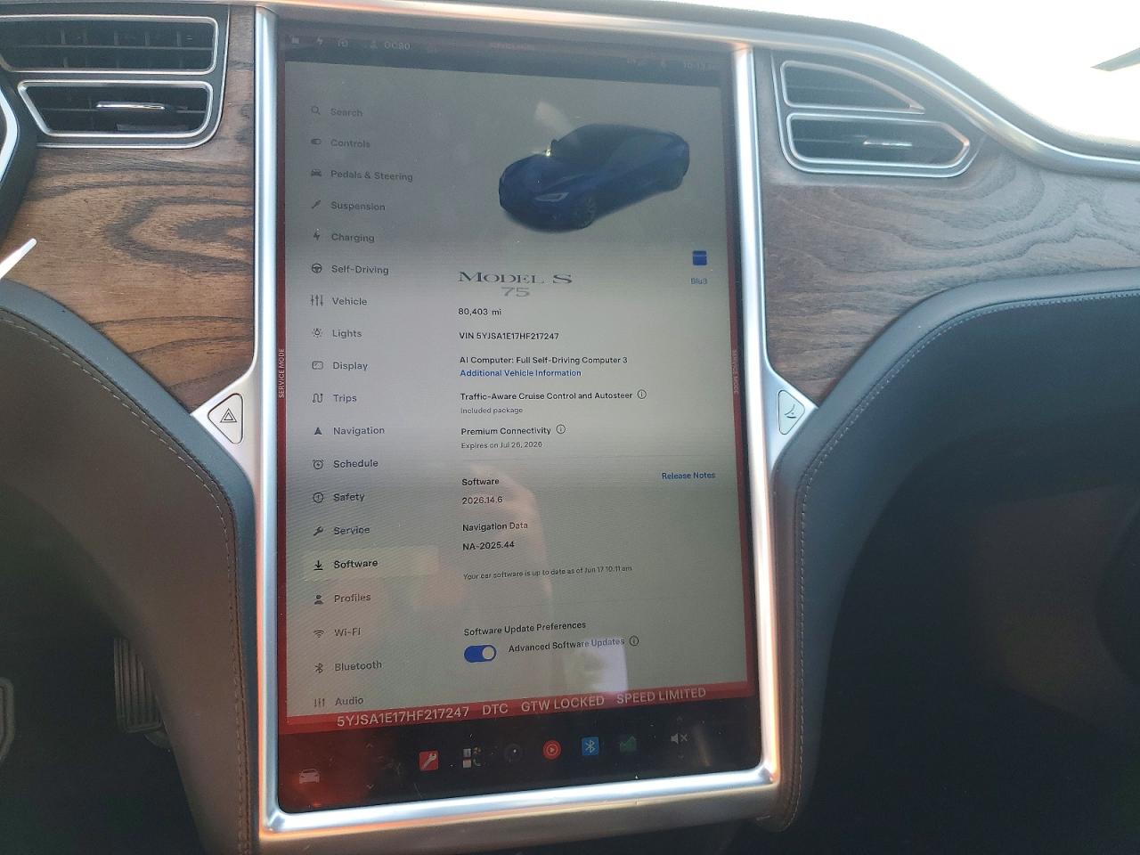 2017 TESLA MODEL S