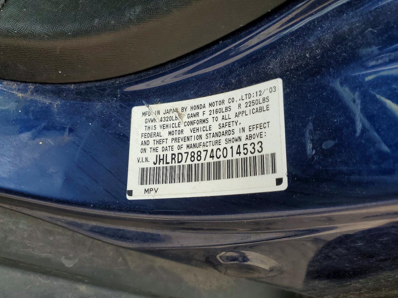 2004 HONDA CRV