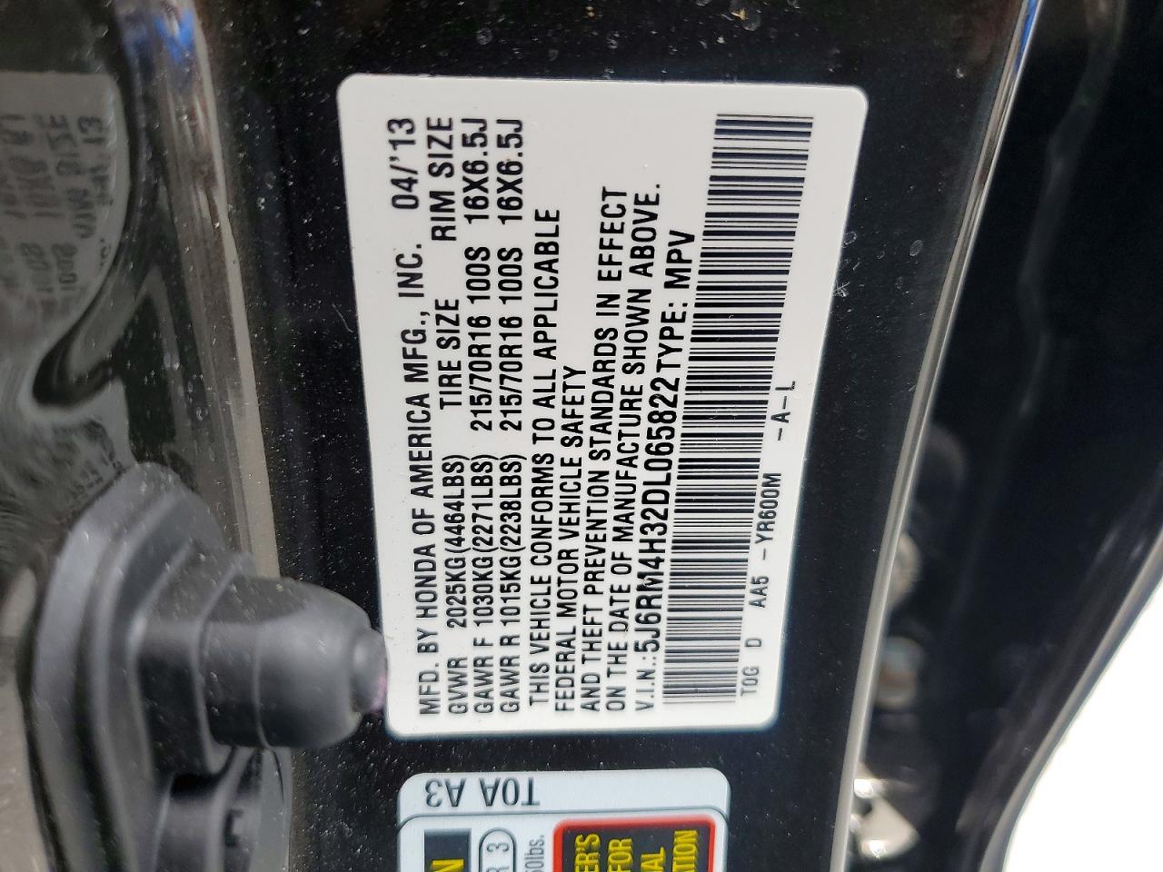2013 HONDA CRV