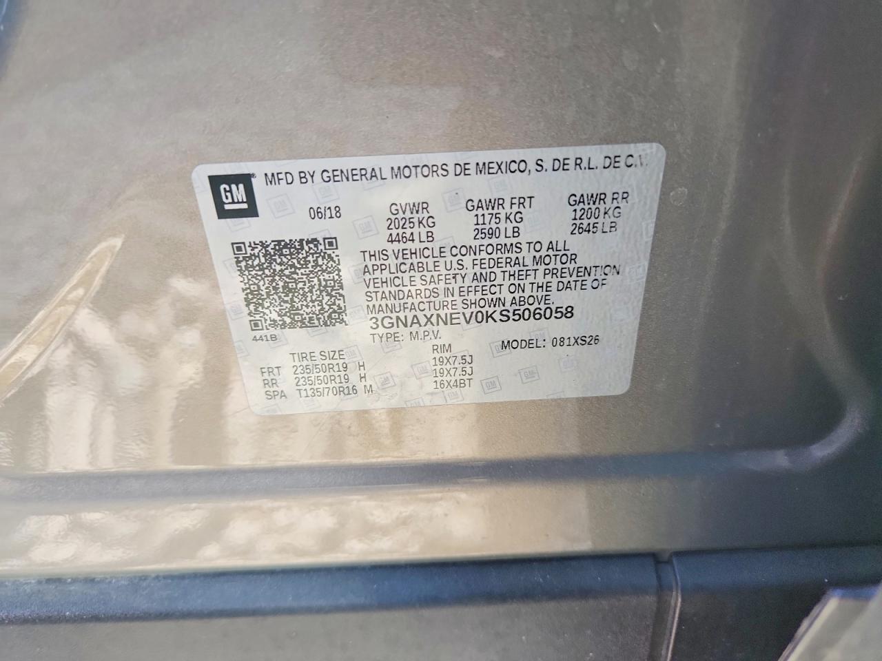 2019 CHEVROLET EQUINOX