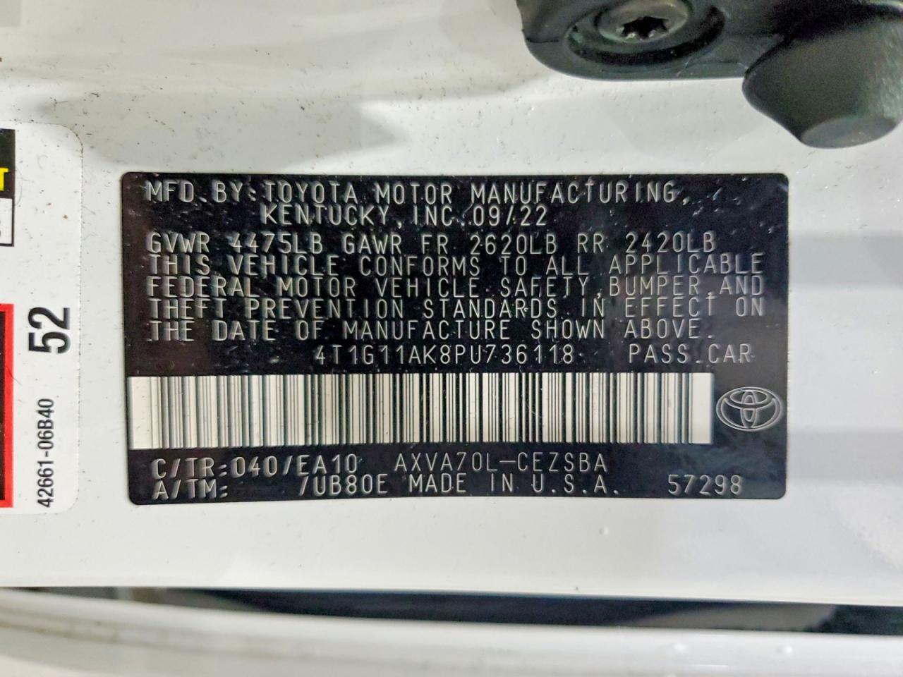 2023 TOYOTA CAMRY