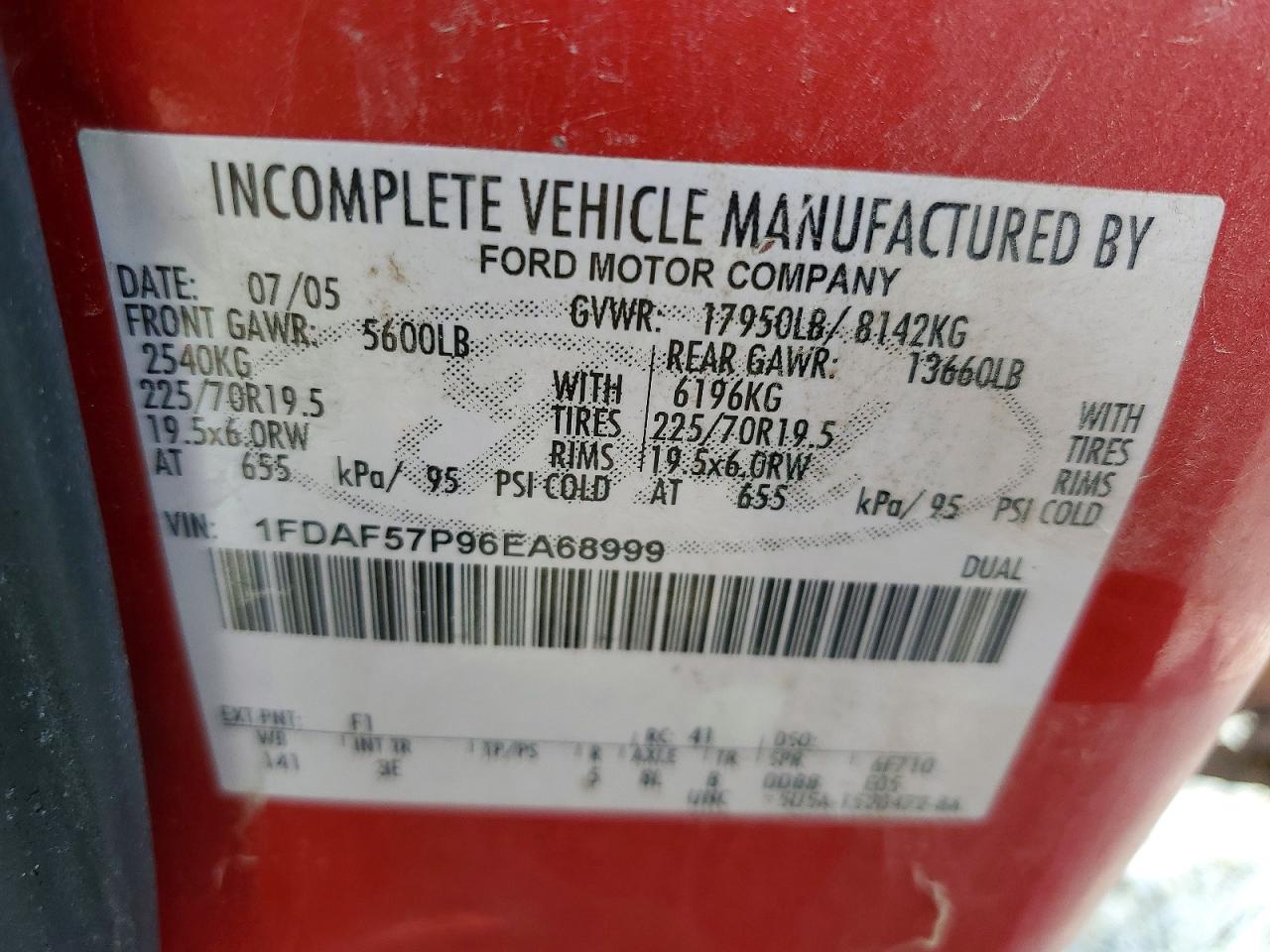 2006 FORD F550