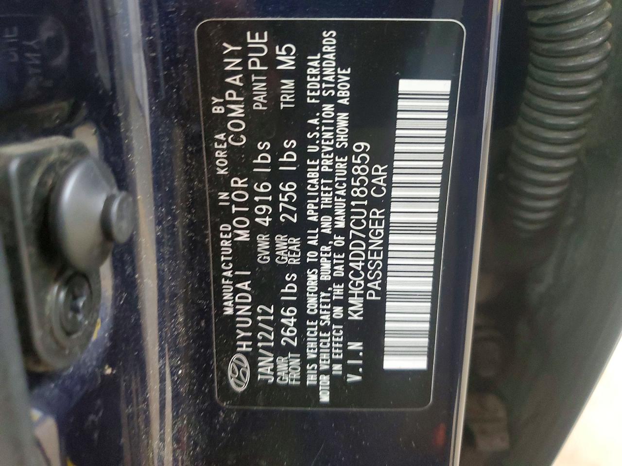 2012 HYUNDAI GENESIS
