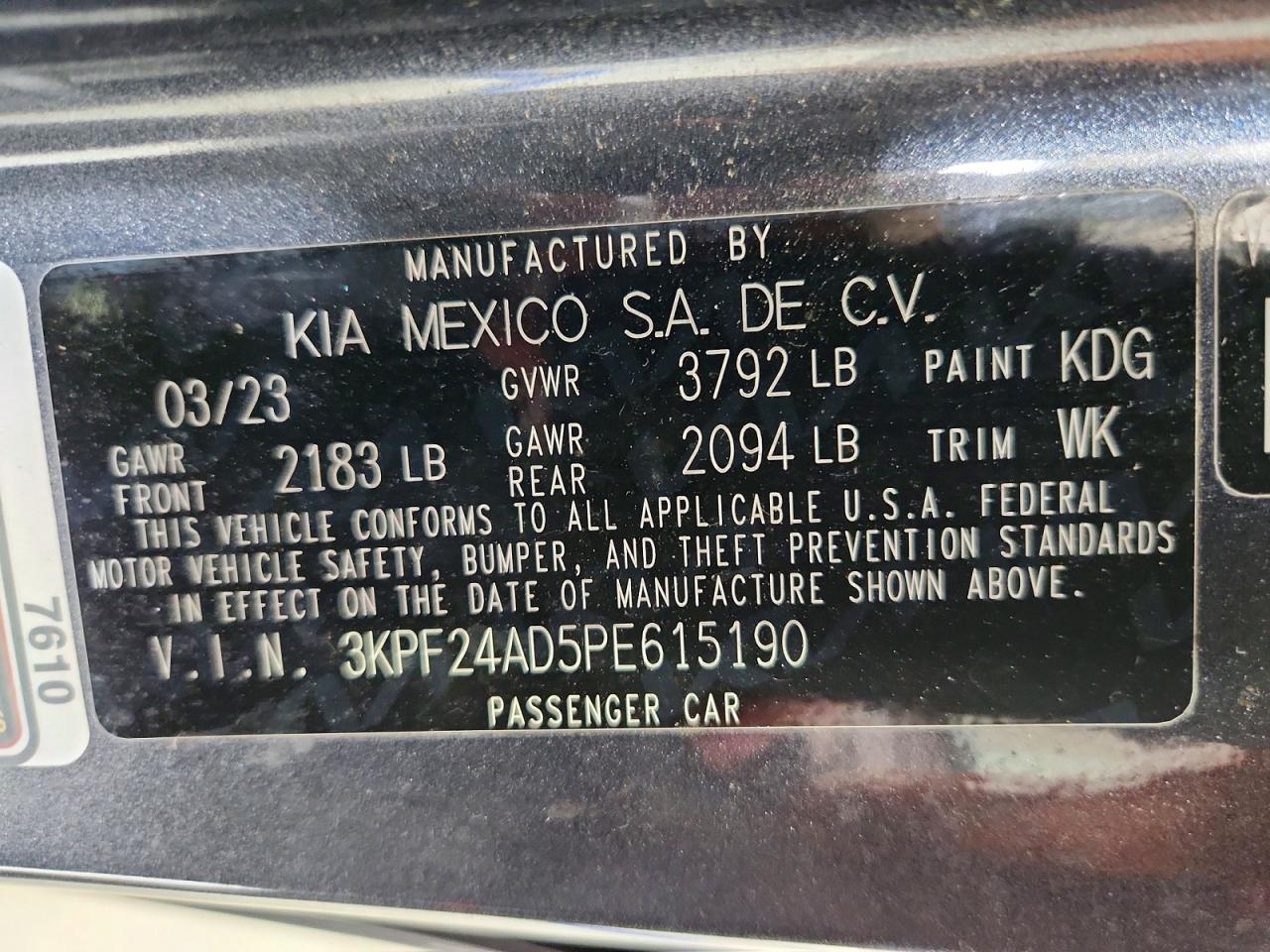 2023 KIA FORTE