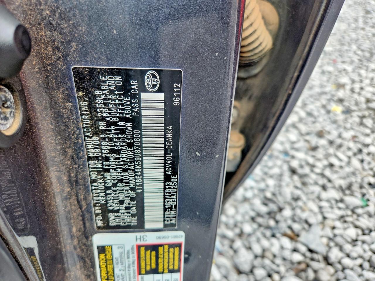 2009 TOYOTA CAMRY