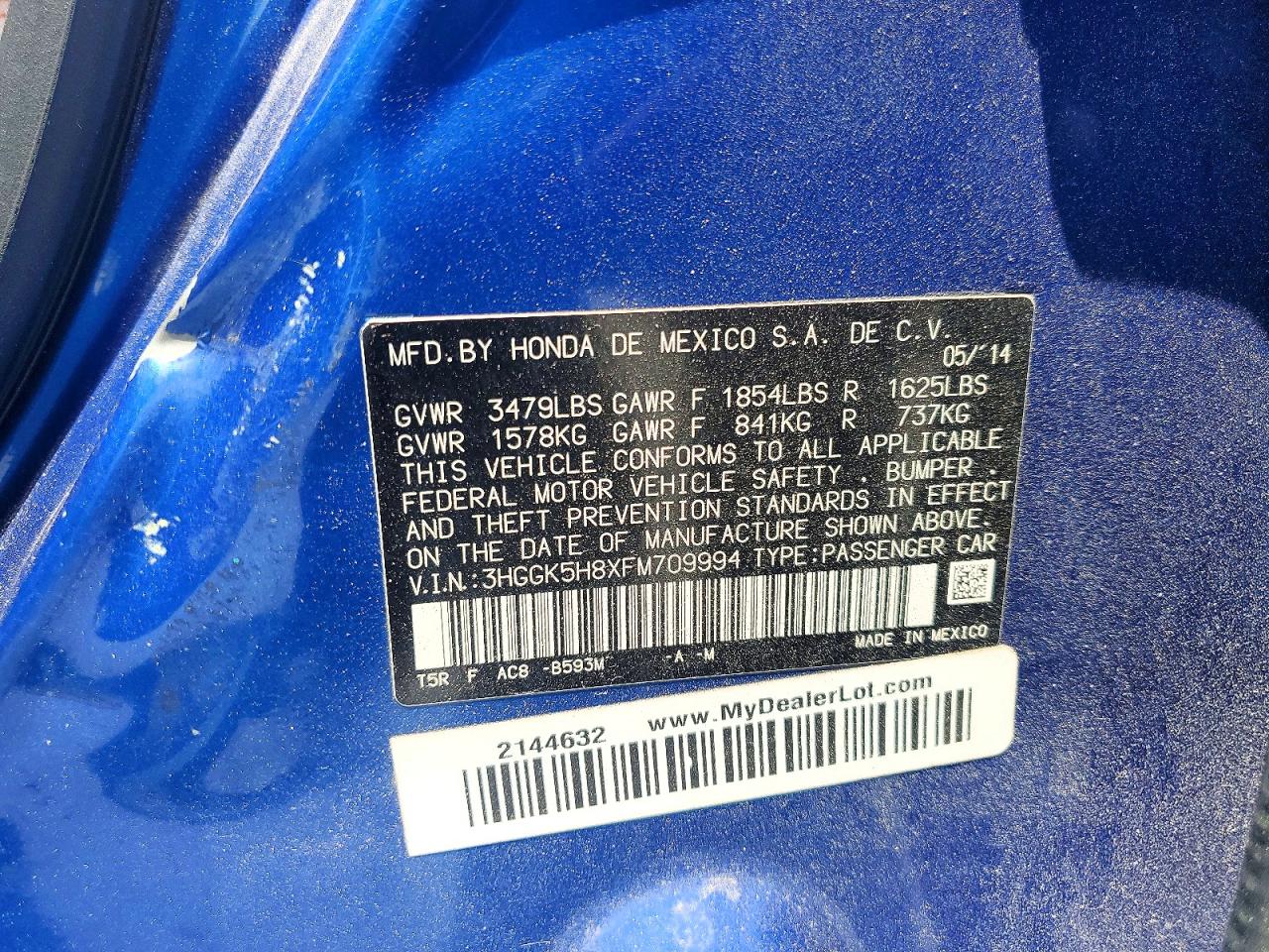 2015 HONDA FIT