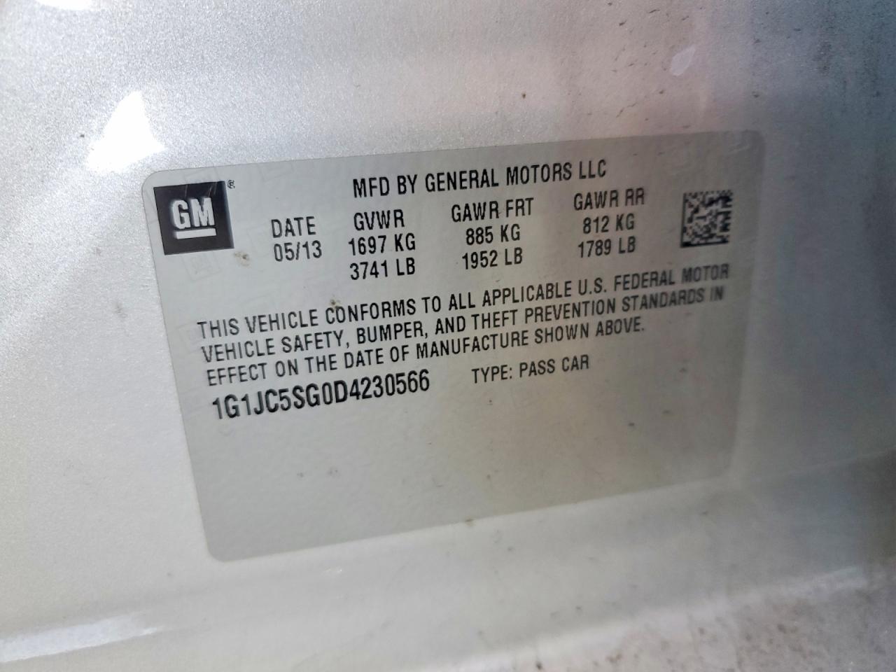 2013 CHEVROLET SONIC LS A