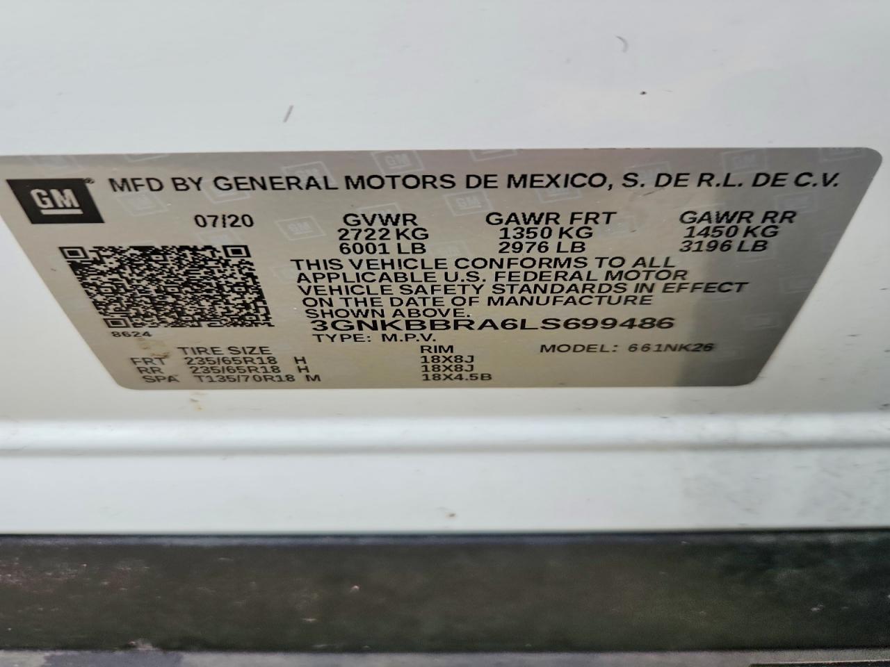 2020 CHEVROLET BLAZER