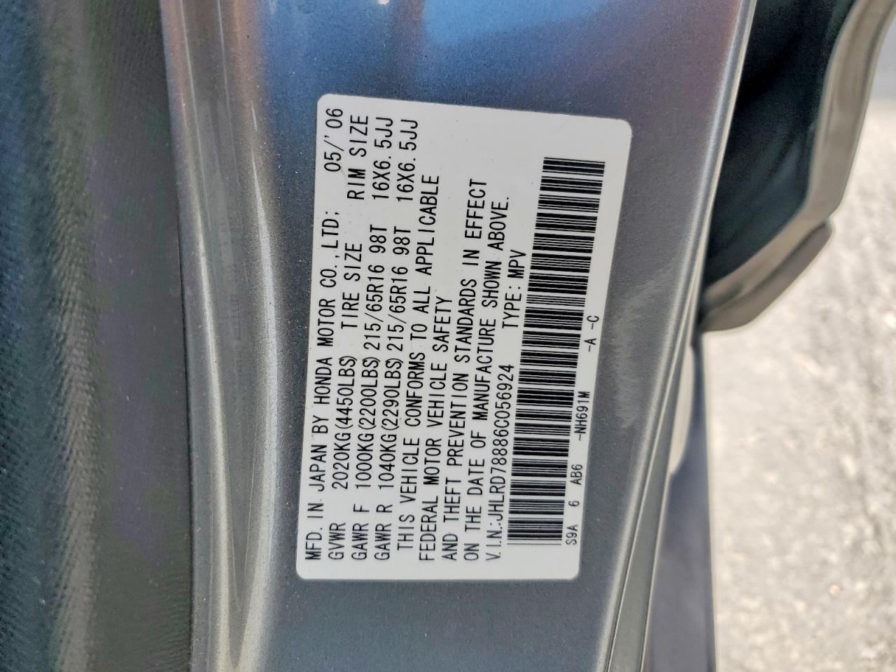 2006 HONDA CRV