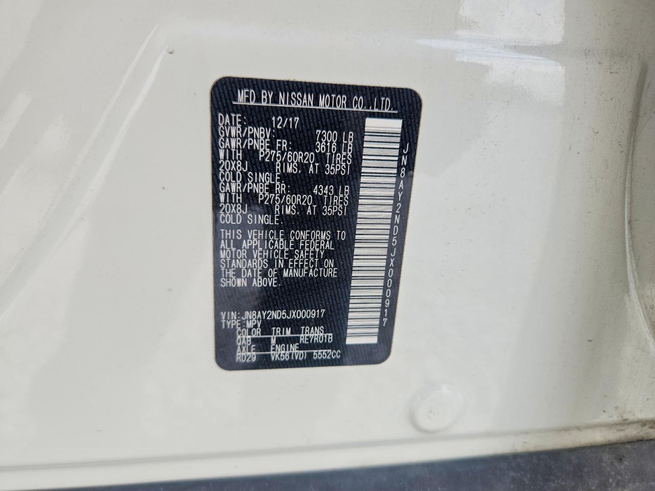2018 NISSAN ARMADA