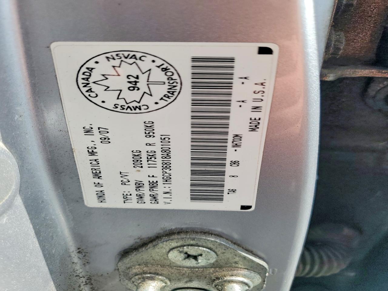 2008 HONDA ACCORD