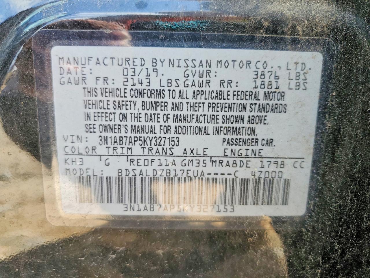 2019 NISSAN SENTRA