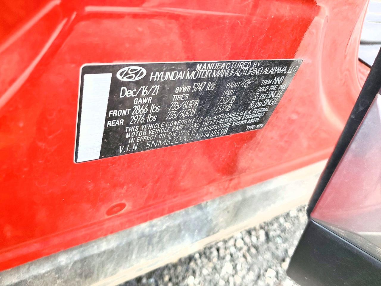 2022 HYUNDAI SANTA FE