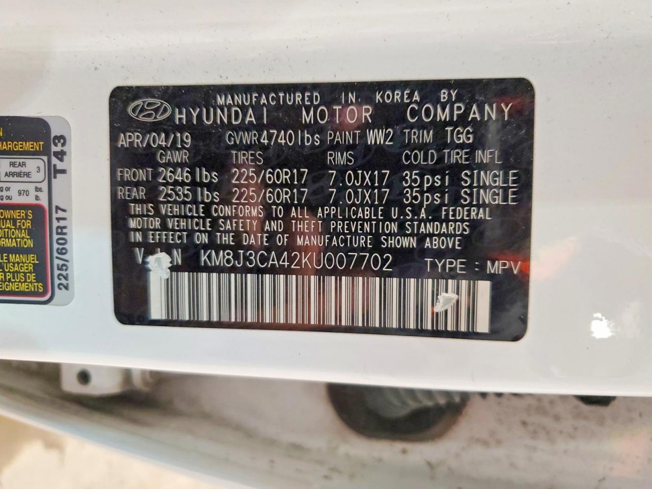 2019 HYUN TUCSON