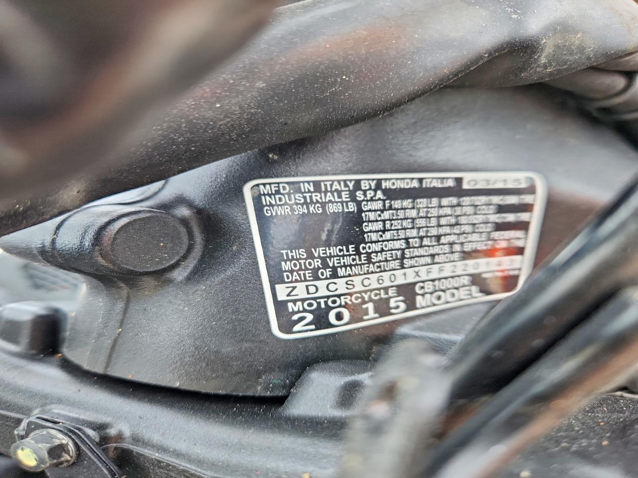 2015 HONDA CB CYCLE