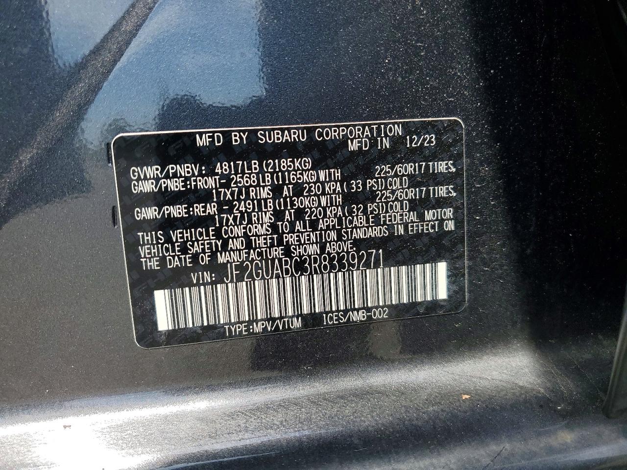 2024 SUBARU CROSSTREK