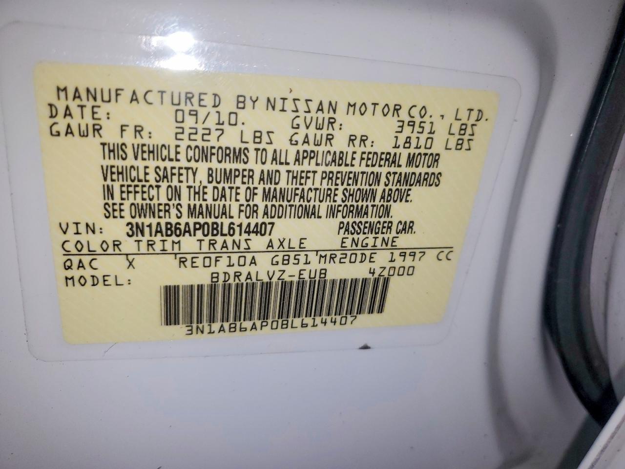 2011 NISSAN SENTRA