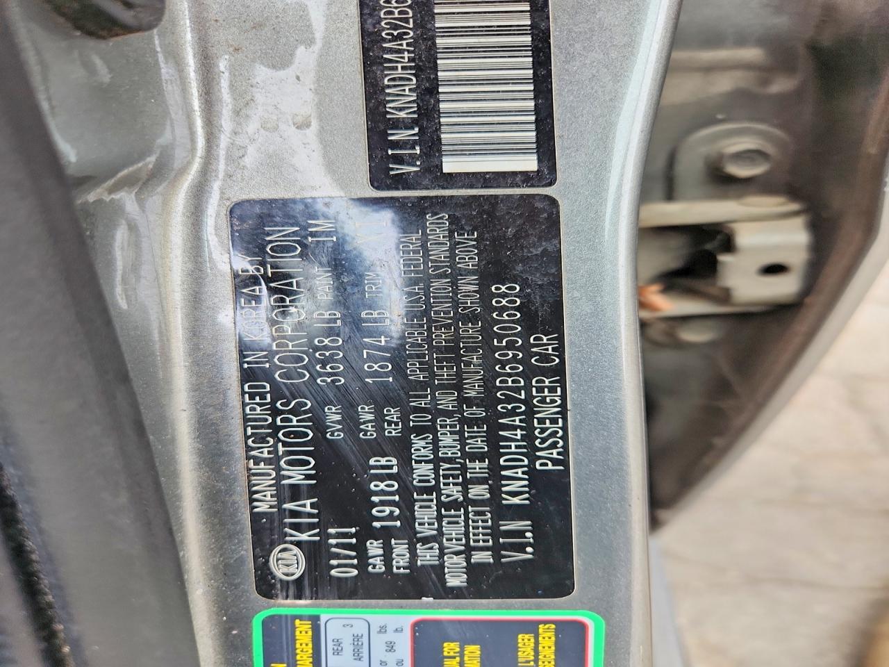 2011 KIA RIO