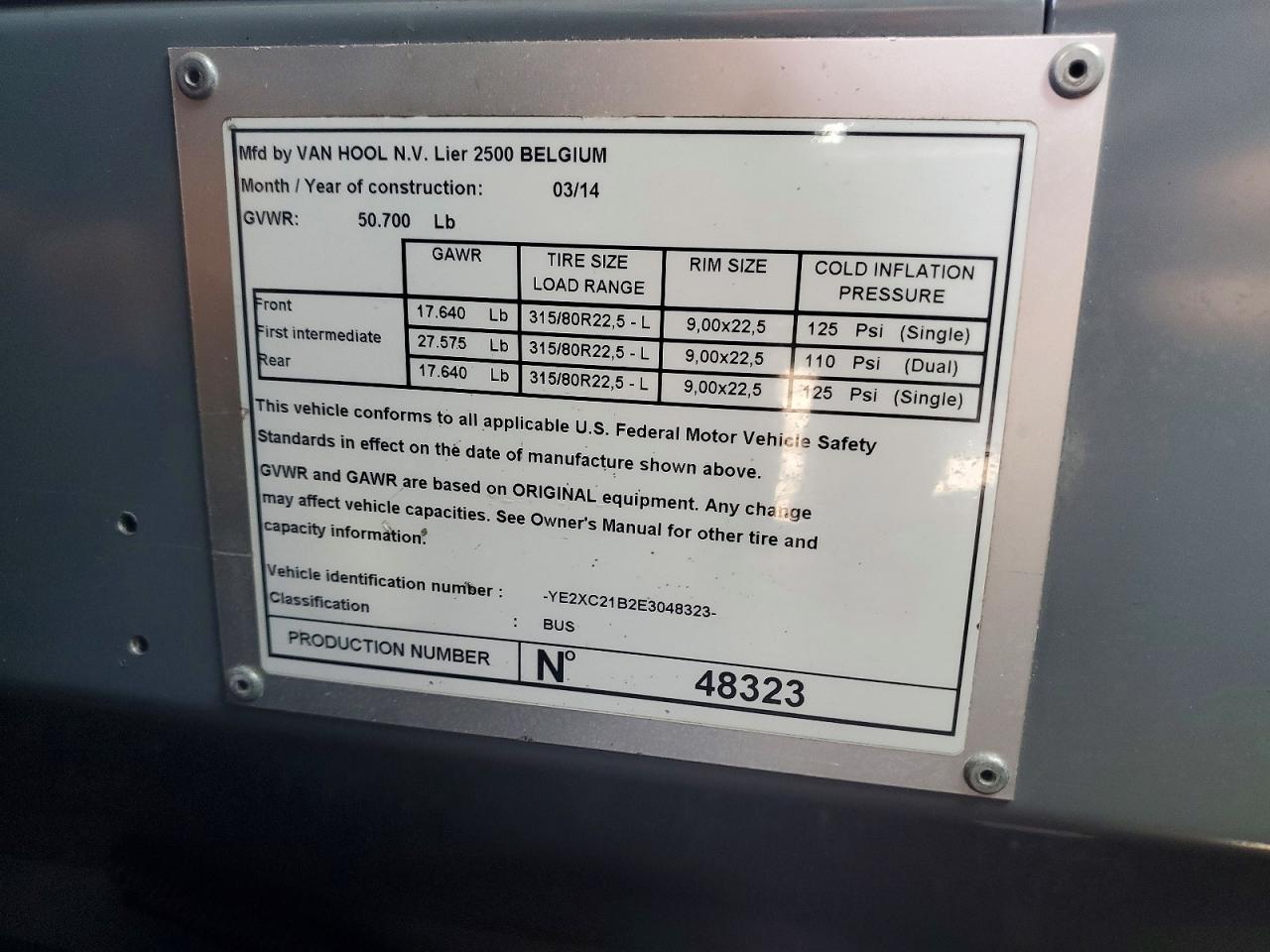 2014 VAN HOOL ALL OTHER