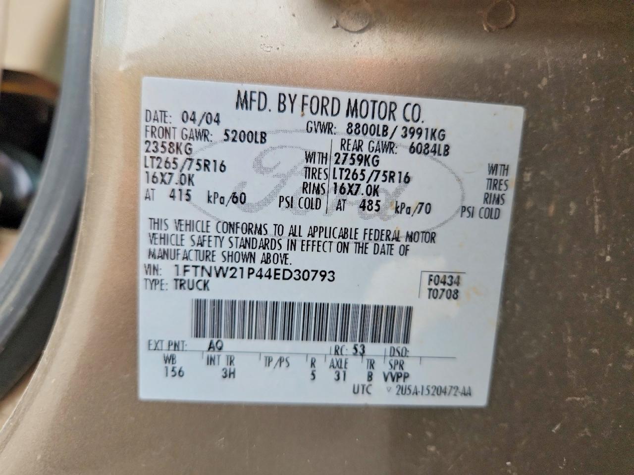 2004 FORD F250