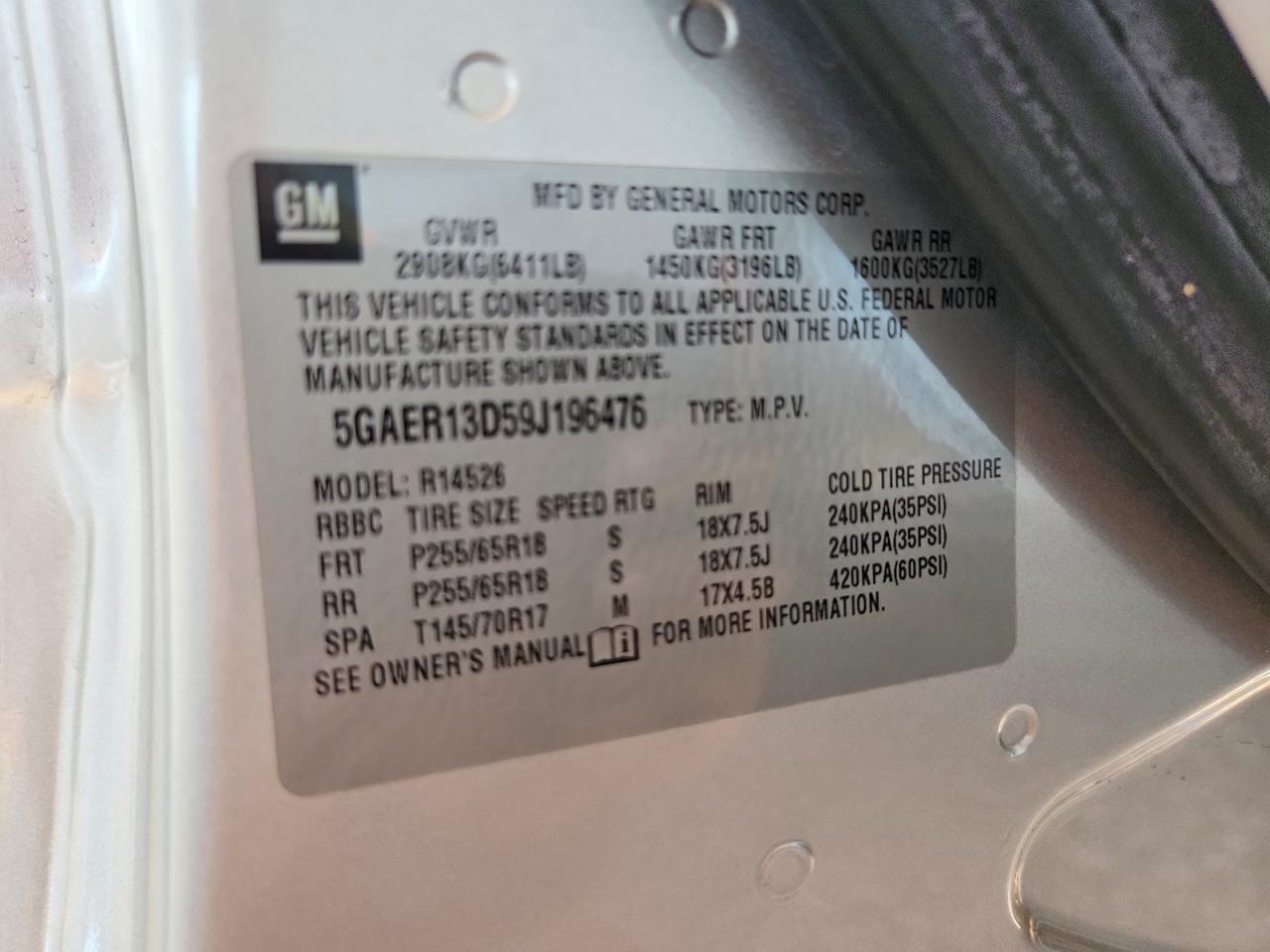 2009 BUICK ENCLAVE