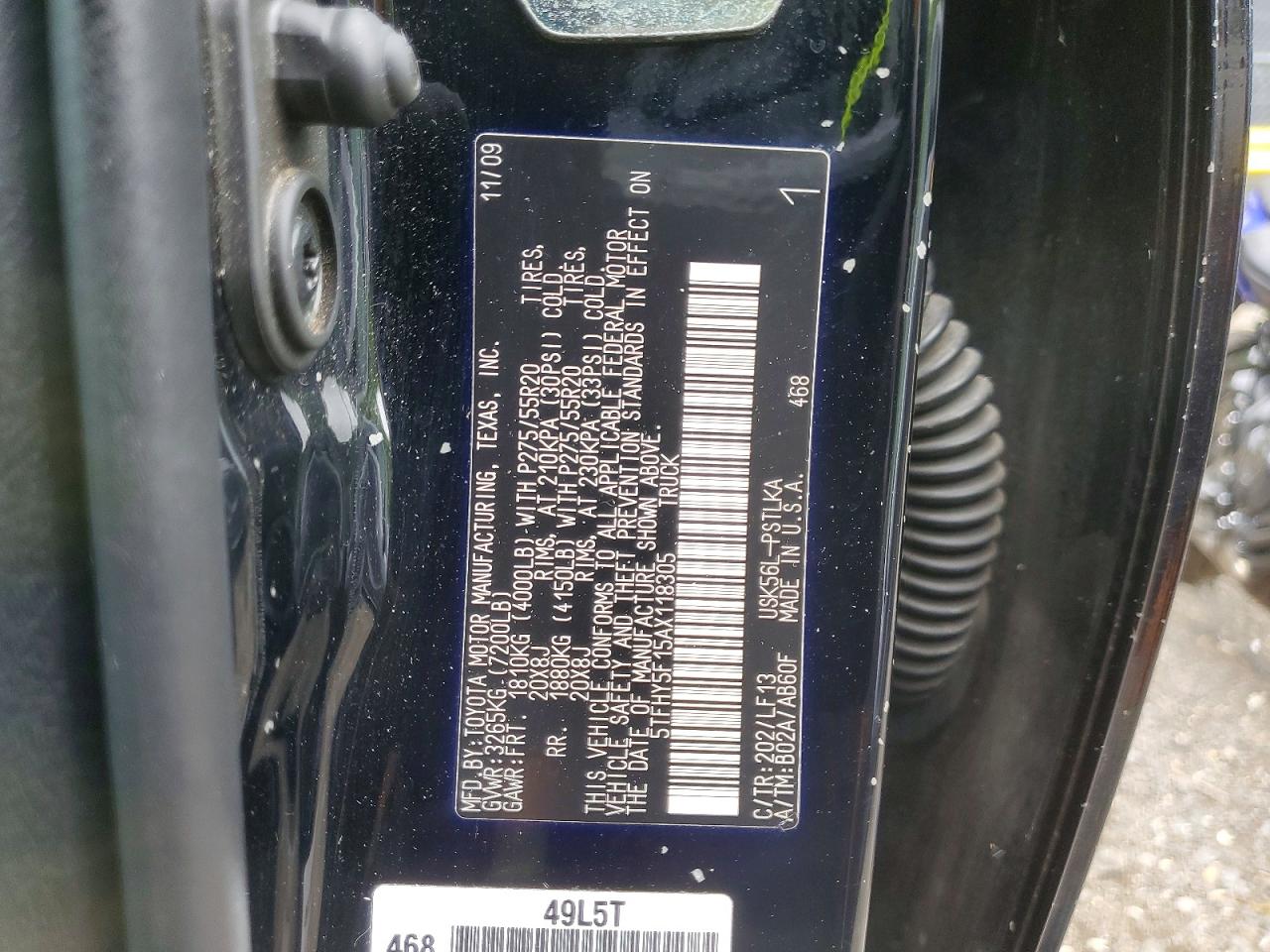 2010 TOYOTA TUNDRA