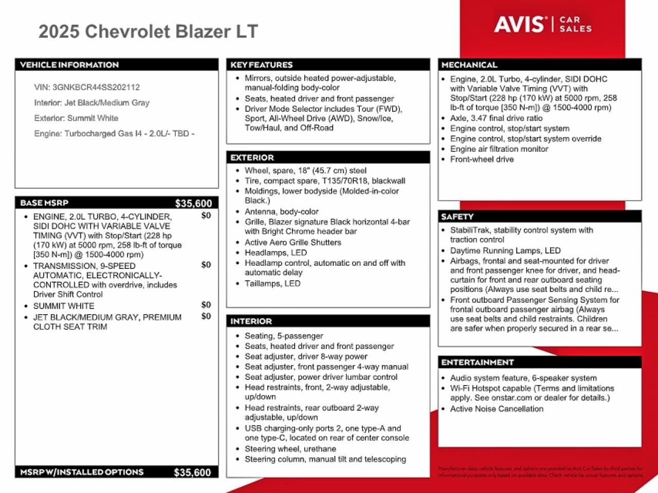 2025 CHEVROLET BLAZER