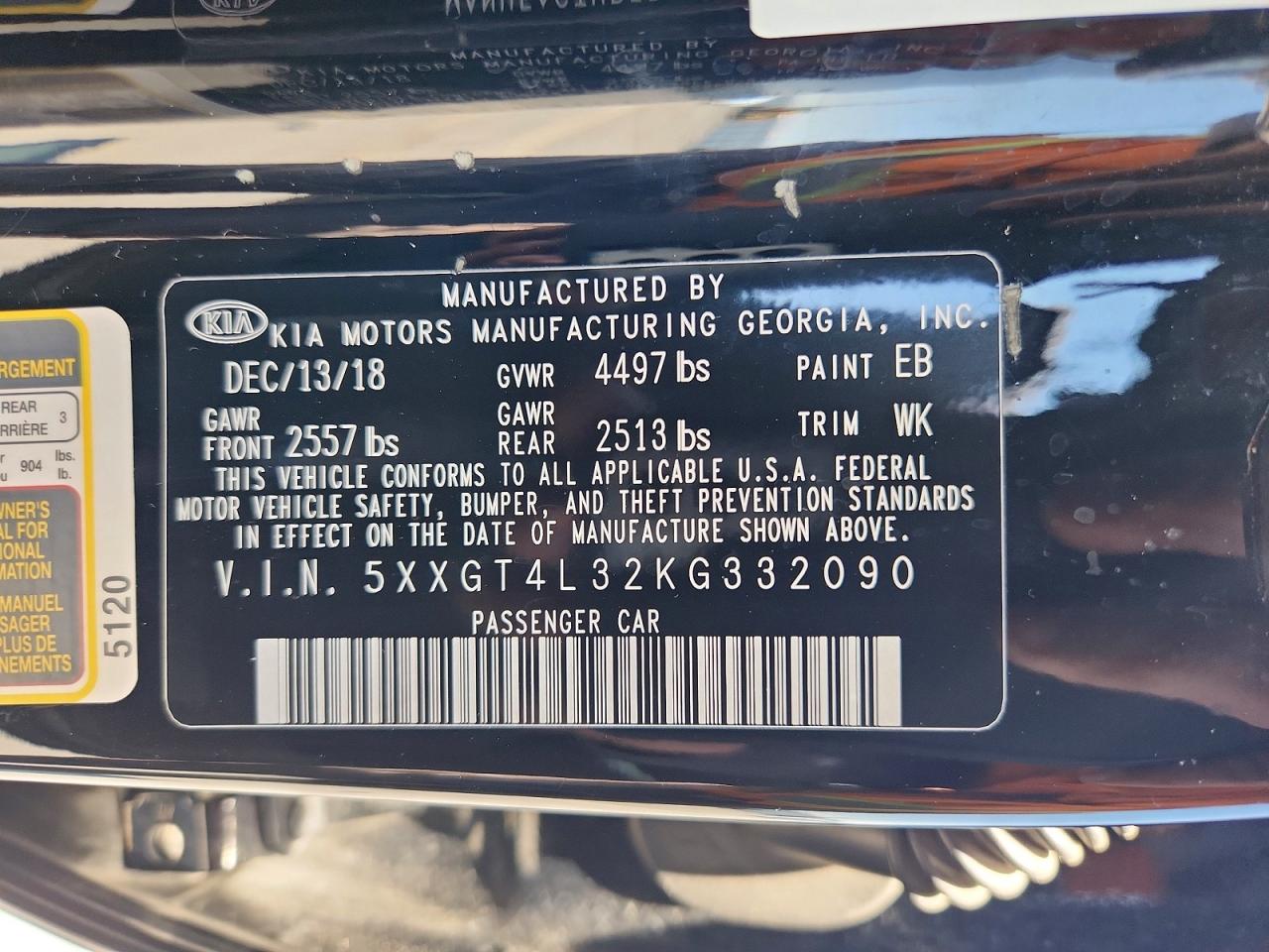 2019 KIA OPTIMA