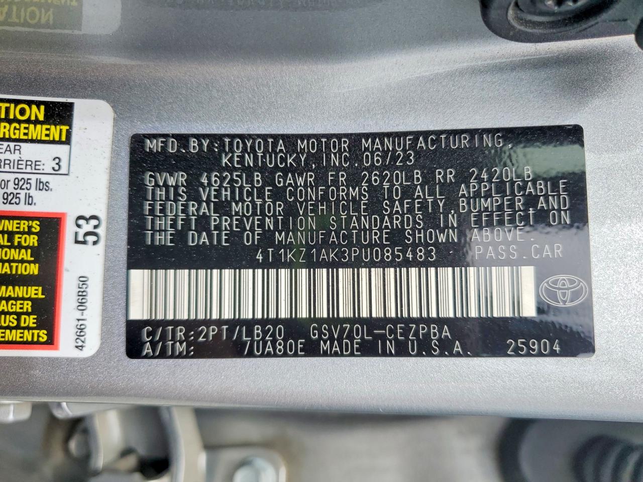 2023 TOYOTA CAMRY