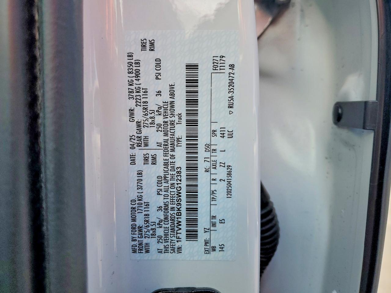 2025 FORD F150
