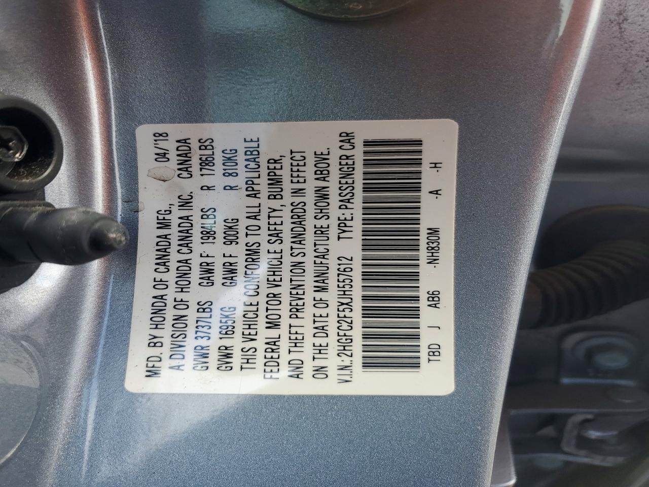2018 HONDA CIVIC