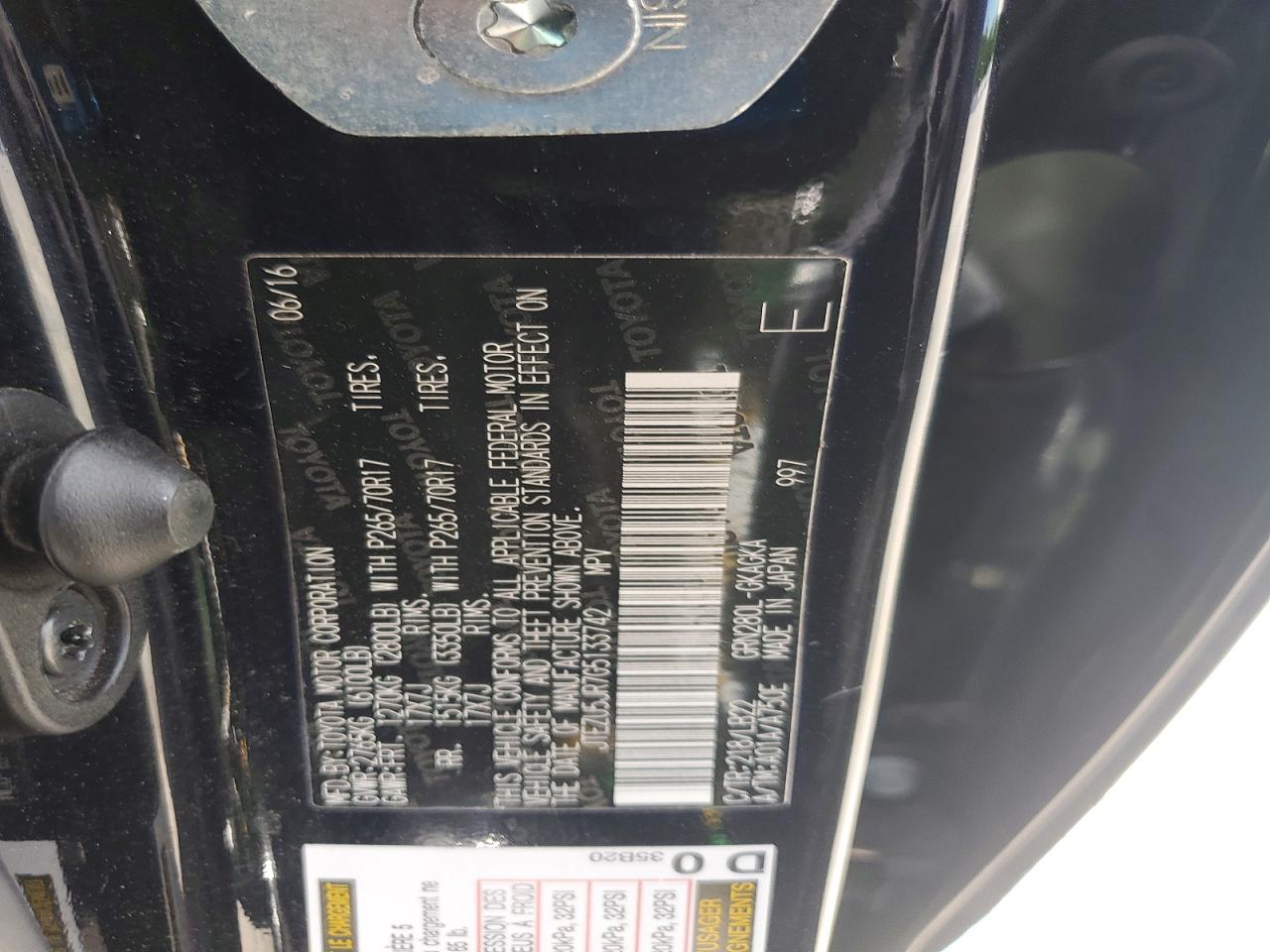 2016 TOYOTA 4RUNNER