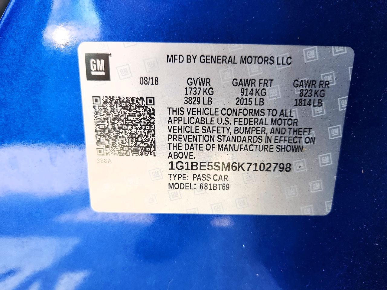 2019 CHEVROLET CRUZE